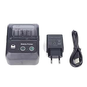 48 mm labelprinter, thermische printer, draagbare bluetooth-printer, dubbel systeemondersteuning, 1500 mAh lithiumbatterij, USB-interface, 10,5 x 7,8 x 4,7 cm