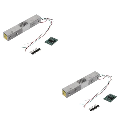 FUNOMOCYA 2pcs 1 Hx711 Sensor Resistance Strain Half- Bridge Sensor Load Cell Scale Sensor Pressure Tension Sensor Hx711 Weighing Sensor Load Cell Amplifier Weight Cell Weighing Sensor