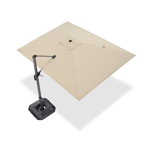 PURPLE LEAF 9' X 11.5' Patio Umbrella Outdoor Cantilever Rectangle Umbrella Aluminum Offset Umbrella...