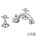 Country Double Handle Deck Mount Bath Roman Tub Faucet with Cross Handle Finish: Inca Brass