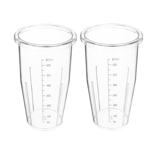 SMASOLO 2 Vasos de Repuesto para Licuadora 650 Ml, Vaso Mezclador de Plástico Graduado Compatible con Múltiples Modelos, Taza Agitadora para Batidos y Jugos, Accesorio de Repuesto