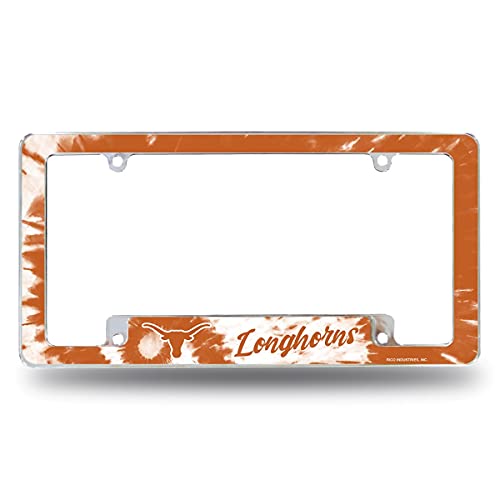 Rico AFC260101BTD Texas University - Tie Die Design - All Over Chrome Frame (Bottom Oriented)
