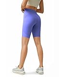 BENEUNDER Biker Shorts High Waisted 4 Way Stretch Soft Breathable Workout Shorts for Women Iris Purp