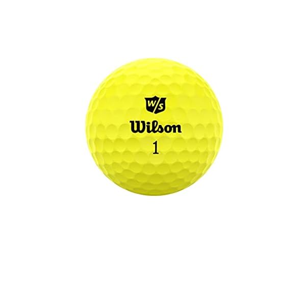 Wilson Staff Golfbälle, Duo Optix, 12 Bälle, Gelb, Matte Oberfläche, Einfache Auffindbarkeit, WGWP50200