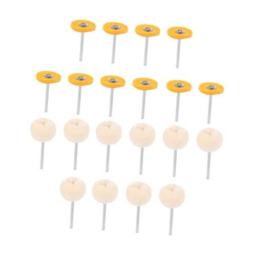 HOLIDYOYO 40pc Wool Polishing Roller Heads Brush Shank for Jade Metal Stone Wool Grinding Tools