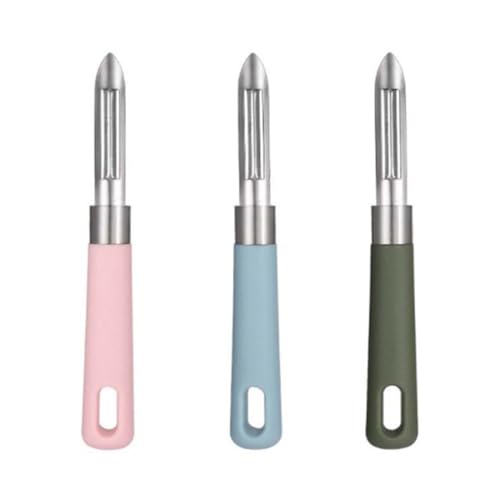 UYVPAER 3Piezas Pelador Patatas Pelador Verduras Manual Pela Patatas Multifunción Peeler Con Hoja De Acero Inoxidable Pelapatatas 18Cm Mango Para Pelar Papas, Zanahorias Y Todo Tipo