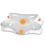 SJACXANM Oreiller Ergonomique Cervical, Oreiller Ergonomique, Mousse à Mémoire De Forme, Coussin ErgonomiqueCervical pour Dormir sur Le Côté Et sur Le Dos, 60x40x10cm (Gris)