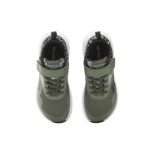 Reebok Kid's Nano Play Stretch Lace & Top Strap Sneaker, Breakaway Green/Grey 3/Black, Little Kid 1.52