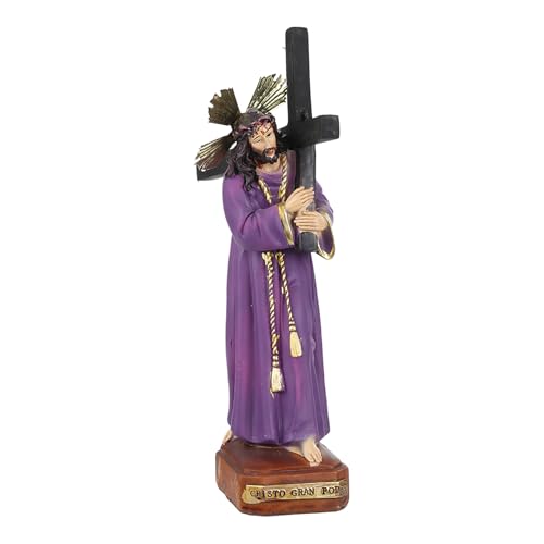 TWO TIGERS Cristo del Gran Poder y Medinaceli. Estatua de Jesús Hecha con Resina, Figura Jesús con la Cruz. Figura Religiosa Decorativa, Hogar, Capillas, Iglesia (Cristo Gran Poder 19 cm)