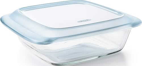 OXO Good Grips Freezer-to-Oven Safe 2 Qt Glass Baking Dish with Lid, 8 x 8