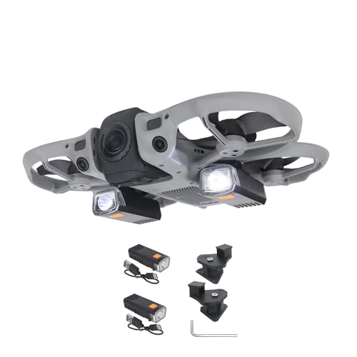 For DJI AVATA 360 �i�C�g�t���C�g���C�g �h���[���p �y�� ��� �[�d�� �ϋv�� �i�C�g�i�r�Q�[�V�������C�g ��Ԕ�s ���F������ For DJI AVATA 360�h���[���A�N�Z�T���[ ���t���ȒP �[�d�P�[�u���t�� 3�i�K�̖��邳������