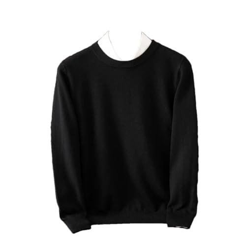 Men's O-Neck Cashmere Sweater Loose Classic Pullover Business Casual Knitted Cashmere Sweater