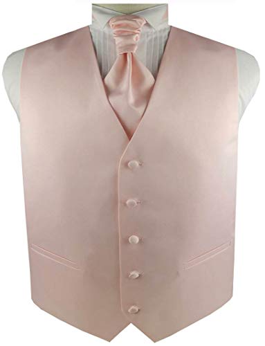 Men's Solid Plain Dress Waistcoat Set for Wedding