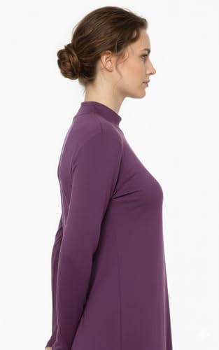 Image of Maxi Nighty, Soft Wool-Blend Fleece-Lined Warmth, Full-Length Maxi Coverage, Relaxed Full-Sleeve Fit, Black, Free Size