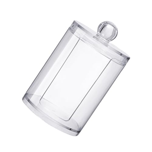 FELTECHELECTR Dispenser per Dischetti di Cotone Cosmetici Trasparente Organizer Compatto per Dischetti di Cotone con Coperchio Contenitore Salvaspazio per Uso Domestico e da Scrivania