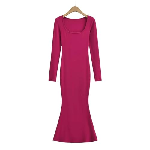 Robe Longue Queue de Poisson Rétro Kaki de Style Printemps Été Élégant - 8