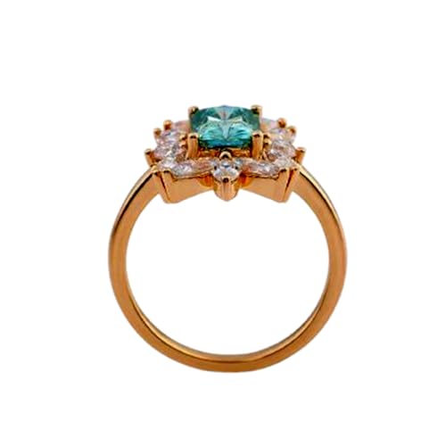 Bague émeraude moissanite argent 925 anti-ternissement pour fiançailles durables