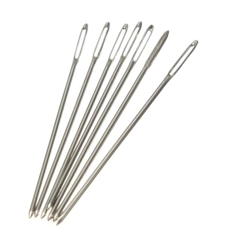 Gogogmee 100pcs Tail Needles for 11ct Embroidery Cross Stitch Needles Precision Machined Tips