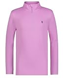 IZOD boys Long Sleeve Feeder Stripe Quarter Zip Pullover, Lightweight, Orchid, 14-16