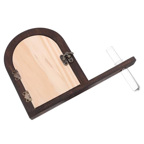 Kisangel 童話ドア コンセントカバー 木製ソケットプロテクター バスルーム プレイルーム用 タッチプルーフ 設計 試験管花瓶付きウッド装飾