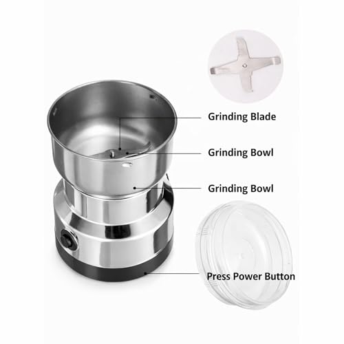 Image of Stainless Steel Multifunctional Grinder Smash Machine Coffee Beans Electric Grinder and Coffee Maker Household Electric Mixer Grinder