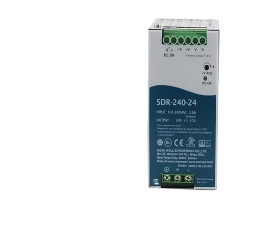 SDR-240-24 alimentation rail DIN 24V 240W pour armoire électrique active