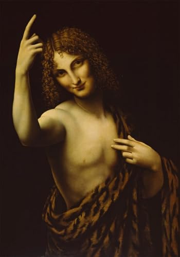 Peinture Saint Jean Baptiste de Vinci sur toile de haute qualité déco chambre 60x90cm