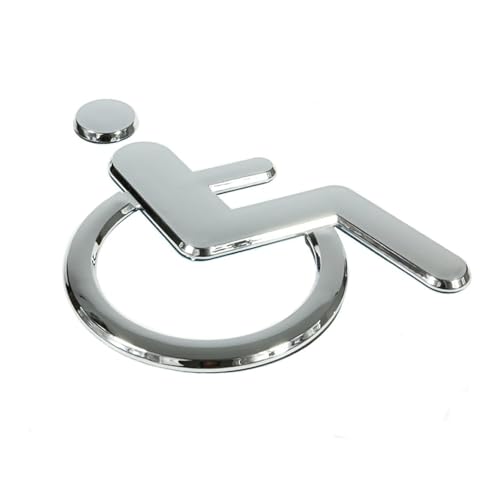 Nutoko Adhesivo Acrílico Señales Baño Signo Discapacitado Minusvalidos Placa Puerta WC Señalización Aseos