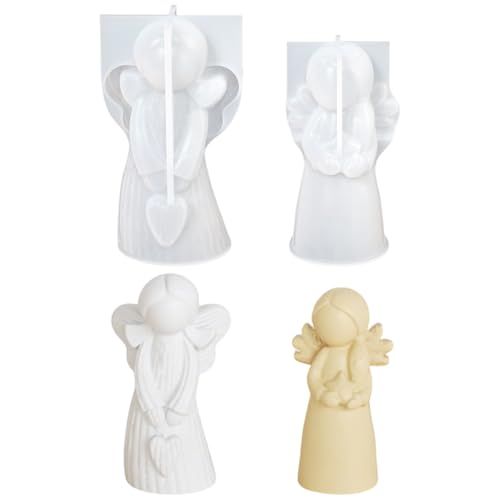 Silikonform Engel Figuren 2 Stück Silikonformen Gießformen Figuren Kerzenformen zum Gießen Kerzen Formen Silikonformen Epoxidharz Formen Silikon Gipsformen zum Gießen Silikonform Giessformen
