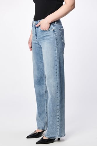 DEAR JOHN Taylor Women's Jeans Straight Leg High Rise Full Inseam4
