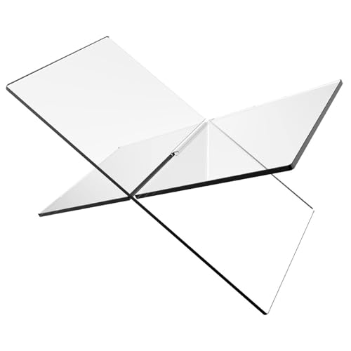 Book Stand, X-Shaped Acrylic Cookbook Stand for Display Transparent Cookbook Holder for Recipe Book Art Bible Guest Magazine Textbooks S
