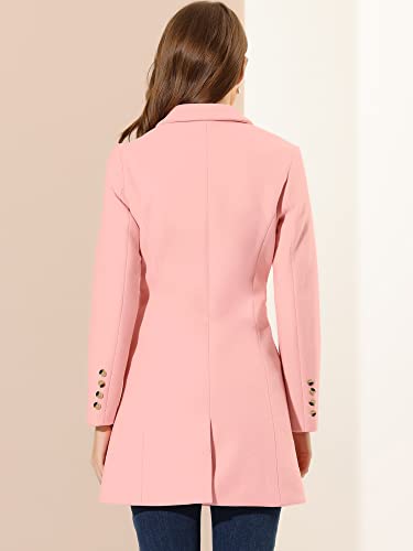 Image of Allegra K Womens Winter Elegant Pea Coat 2026 Single Breasted Long Overcoat | Notch Lapel Collar, Warm, Work Office Trench Coats,Outwear Outfit