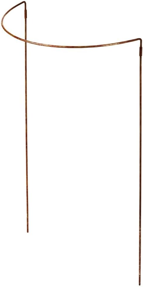 Gardener's Supply Company Jardin Half Round Metal Garden Plant Stakes | Sturdy Powder Coated Metal Outdoor Garden Plant Support Ring Border for Tomatoes, Flowers & Other Plants | 18 x 35 - Set of 2