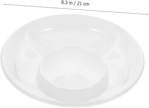 Miniatura 7 de Plato de cena de 6 piezas de bandejas de plástico para servir platos de paletas de plástico, platos divididos dietéticos, platos divididos