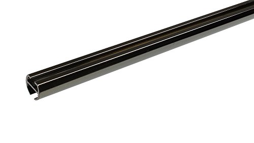 Preisvergleich Produktbild Liedeco Gardinenstange, Innenlaufprofil 16 mm / titan / 160 cm
