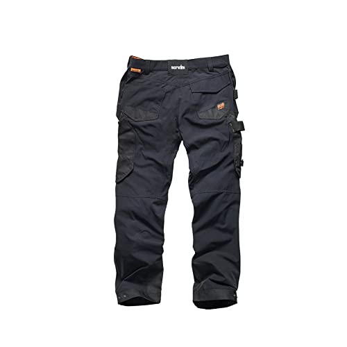 Scruffs Flex Work Flexible Slim Fit Trousers - Pro Flex Plus Holster 34R Black
