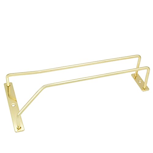 zoohot 24.5cm Gold Wine Glass Rack, Under Cabinet Wine Glass Holder Stainless Steel Stemware Rack - Image 3
