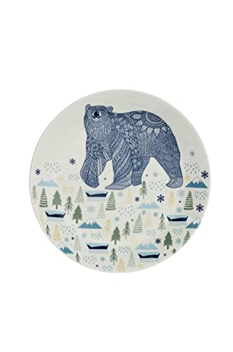 Image of The Wishing Chair | Animal Illustrative Series Wall Plate - Bear | Decorative Ceramic Plate | Unique Bear Design | Perfect for Home Decor | Great Gift Idea
