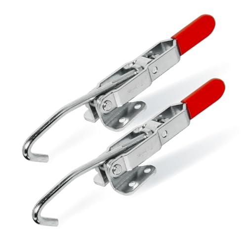 Powertec 20308-P2 2Pk Toggle Clamp With J Hook, 375 Lbs Holding Capacity cover