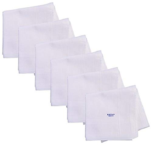 kay-van Men's Handkerchief, Pack of 6 pc (White)-picture-19
