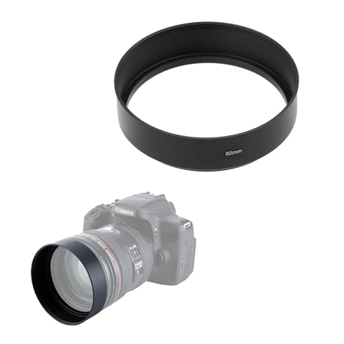 Parasol de metal estándar para lente, montaje roscado estándar, negro, compatible con diámetros de filtro de 35/46/49/52/55/58/62/67/72/77/82 mm miniatura 1