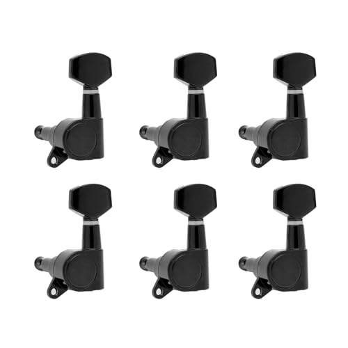 Mécaniques pour Stratocaster et Telecaster noires, accordage précis et stable à gauche
