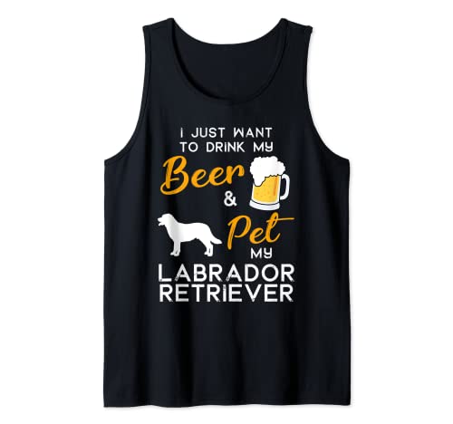 Labrador Retriever Dog Beer lover owner Xmas Birthday Gift Canotta
