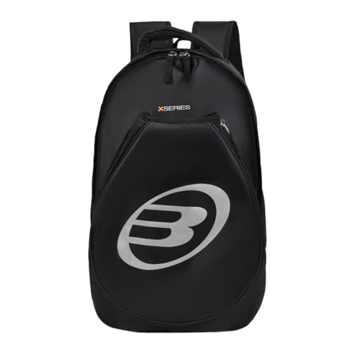 Bullpadel - Mochila Tour Negro, con Detalles en Gris, con Compartimento Principal Espacioso y Otro Más Pequeño, Asas Acolchadas, Estilo Moderno y Elegante, Mochila Ligera, Práctica y Resistente