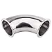 DERNORD Sanitary Ferrule Elbow 90 Degree Pipe Fitting with Silicone Gaskets SS304 Tri Clamp (4
