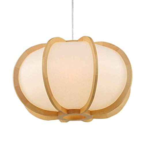 Lustre citrouille en bois pour salle à manger chaleureuse style rustique