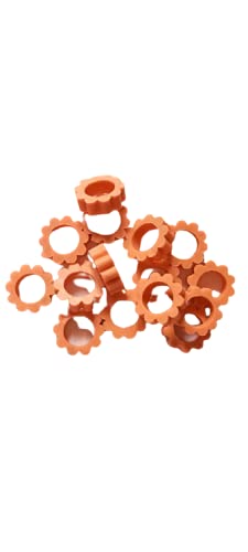 Wk India Pigeon Rings, Orange Zig Zak Rubber Pigeon Rings, 100 Pcs per Pack,