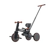 BTM 子供用三輪車 5in1 三輪車のりもの 押し棒付き ベビーカー 超軽量 自転車 安全バー付き 組み立て簡単 おもちゃ 乗用玩具 キックボード