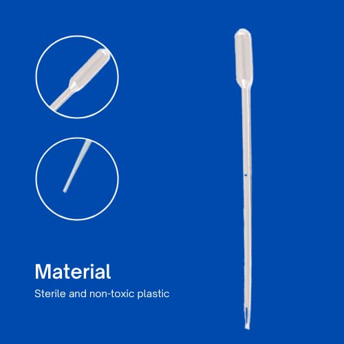 5000 pieces-500/BX, 10BX/CS, 6ML Pipettes, Disposable Plastic Transfer Pipettes - High Precision Pipettes Dropper for Science Experiments or Laboratory use- Convenient and Safe