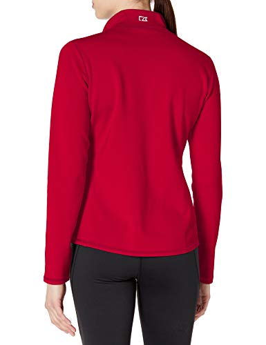 Image of Cutter & Buck Women's 50+ UPF Stretch Evergreen Reversible Snap Placket Pullover